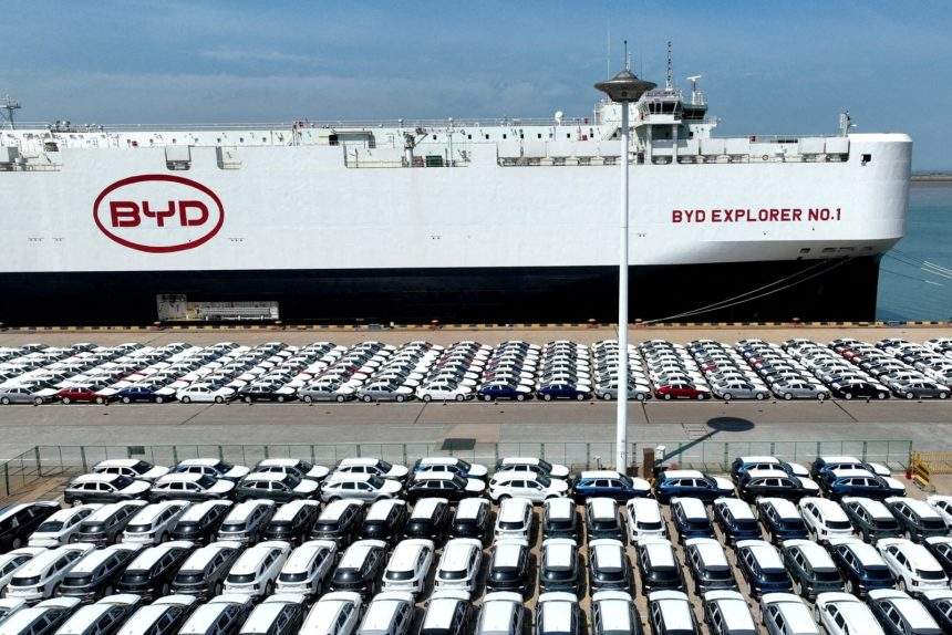 BYD amplia frota com pedido de 10 navios PCTC para exportações